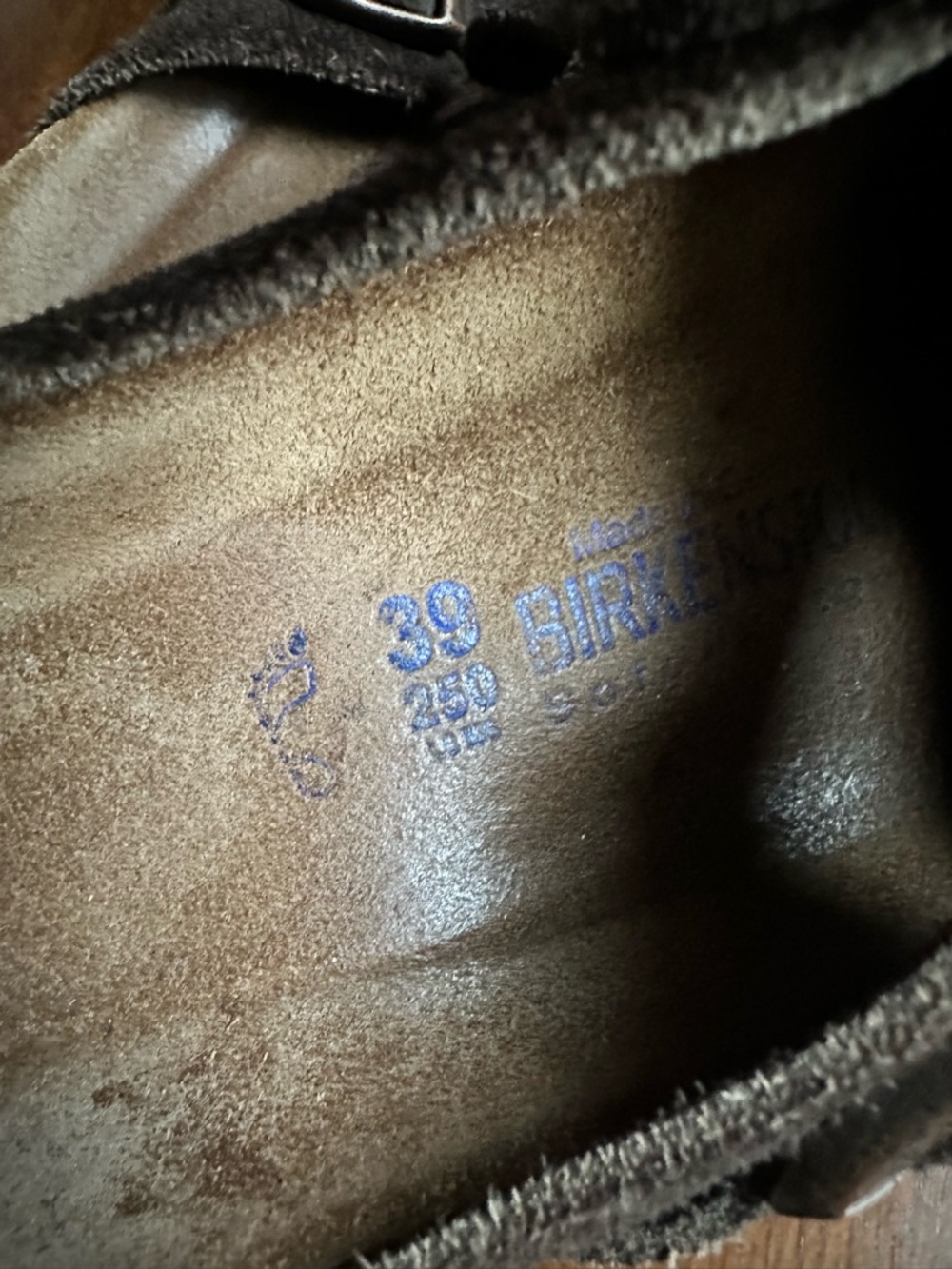 Birkenstock Boston Clog Brown Suede Softbed Sz 39 Regular Width - Picture 6 of 9